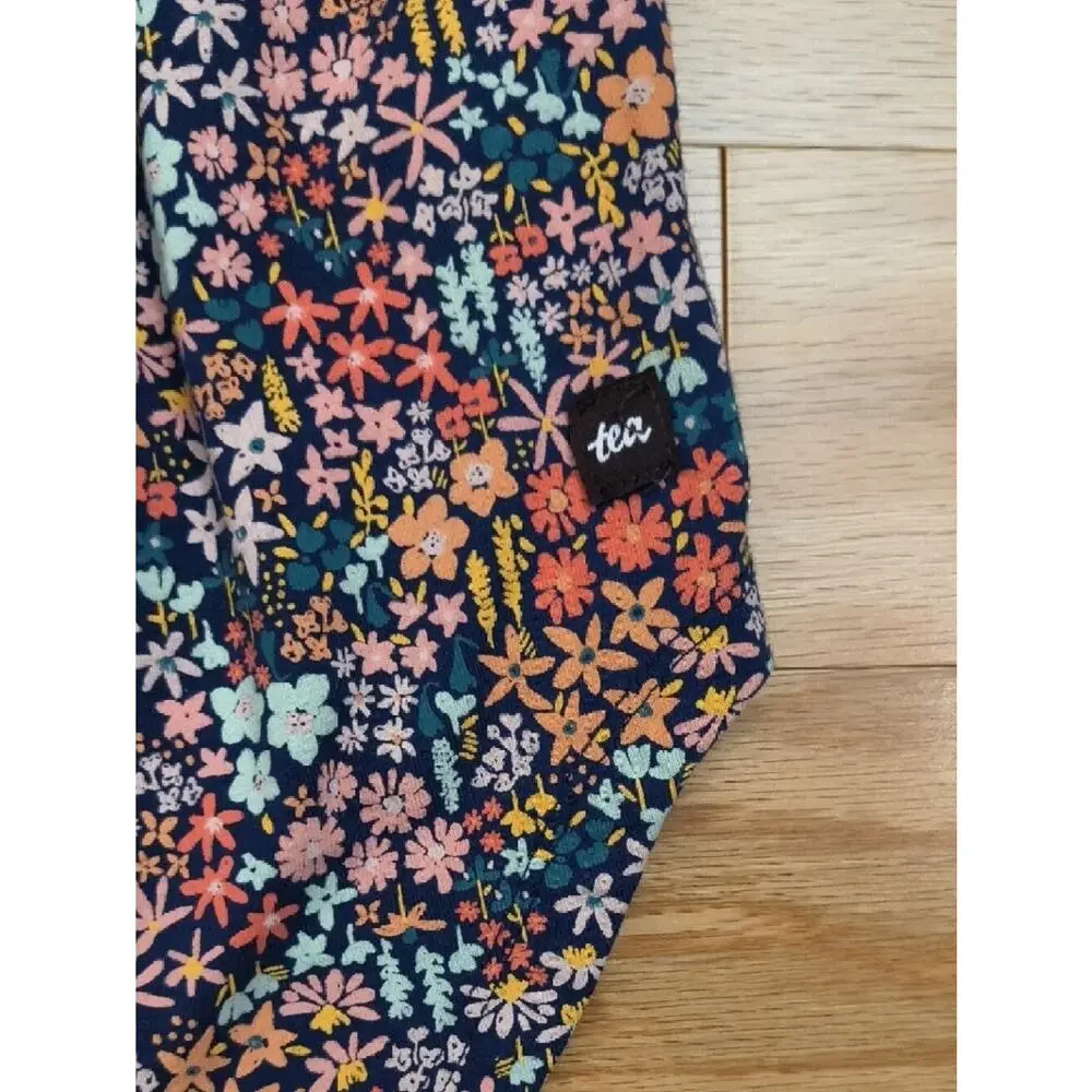 Tea Collection Navy Floral Print Long-Sleeve Dress